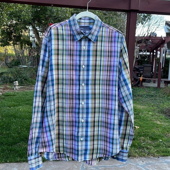 Vince Other - 👔 VINCE; Men’s Gorgeous & Colorful Purple Plaid Long-Sleeved Shirt Sz. L-XL!